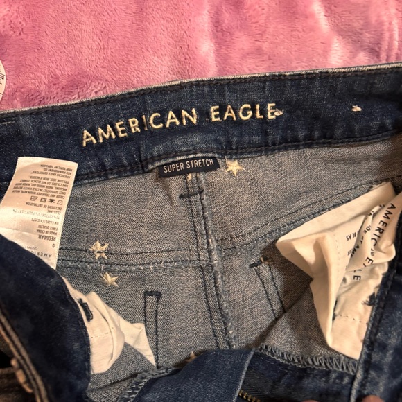 American Eagle Embroidered Star Pattern Hi-Rise Jegging Size 0 - Picture 10 of 11